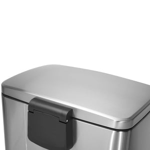 13.2 Gal./ 50 Liter Stylish Rectangular Shape Stainless Steel Trash Can