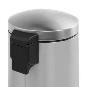 1.32 Gallon Stainless Steel Round Step-on Bathroom and Office Trash Can