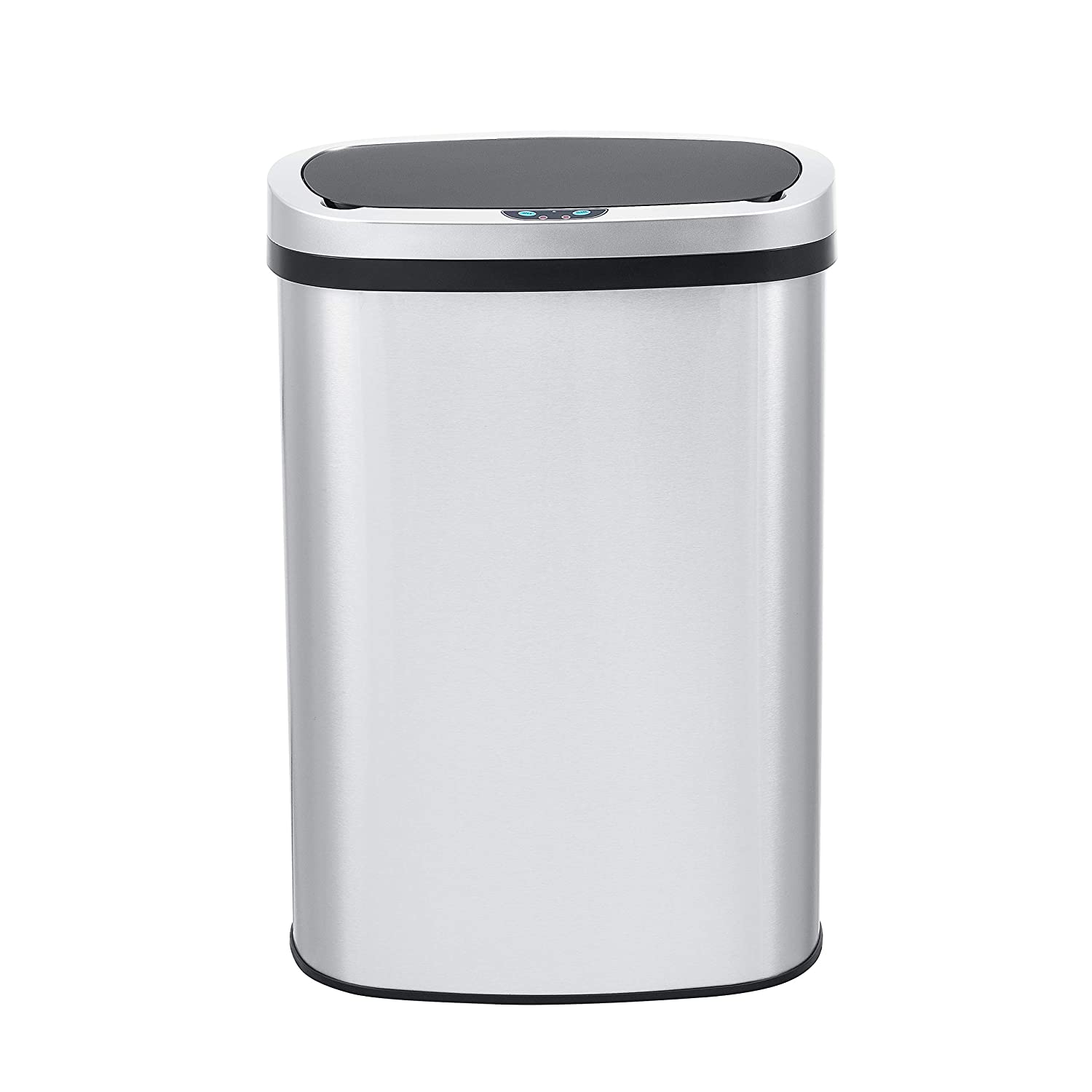 13 Gallon Stainless Steel Oval Kitchen Motion Sensor Trash Can