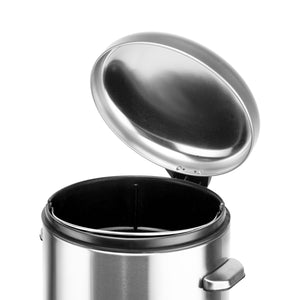 8 Gal./30 Liter Stainless Steel Round Shape Step-on Trash Can for Kitchen