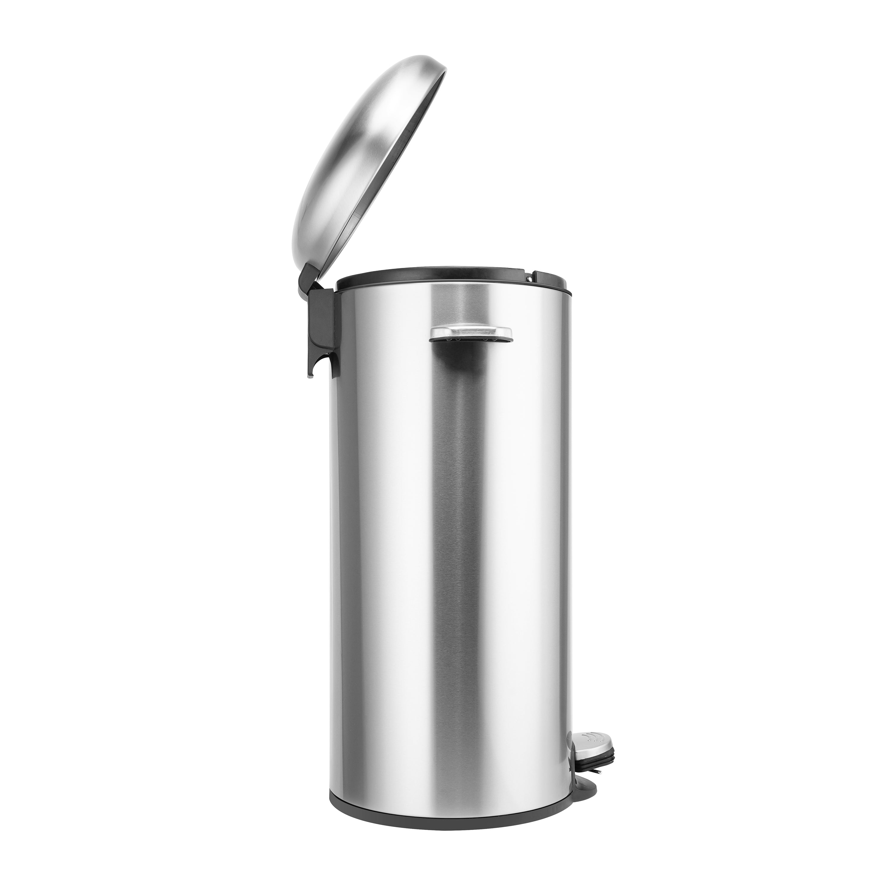 8 Gal./30 Liter Stainless Steel Round Shape Step-on Trash Can for Kitchen