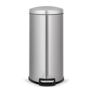 30+5 Liter Stylish Round Shape Stainless Steel Trash Can Combo Arched Lid