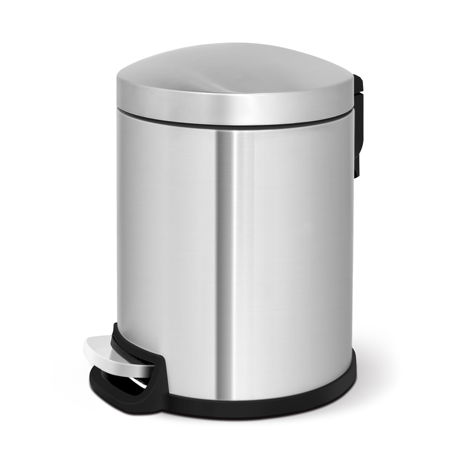 30+5 Liter Stylish Round Shape Stainless Steel Trash Can Combo Arched Lid