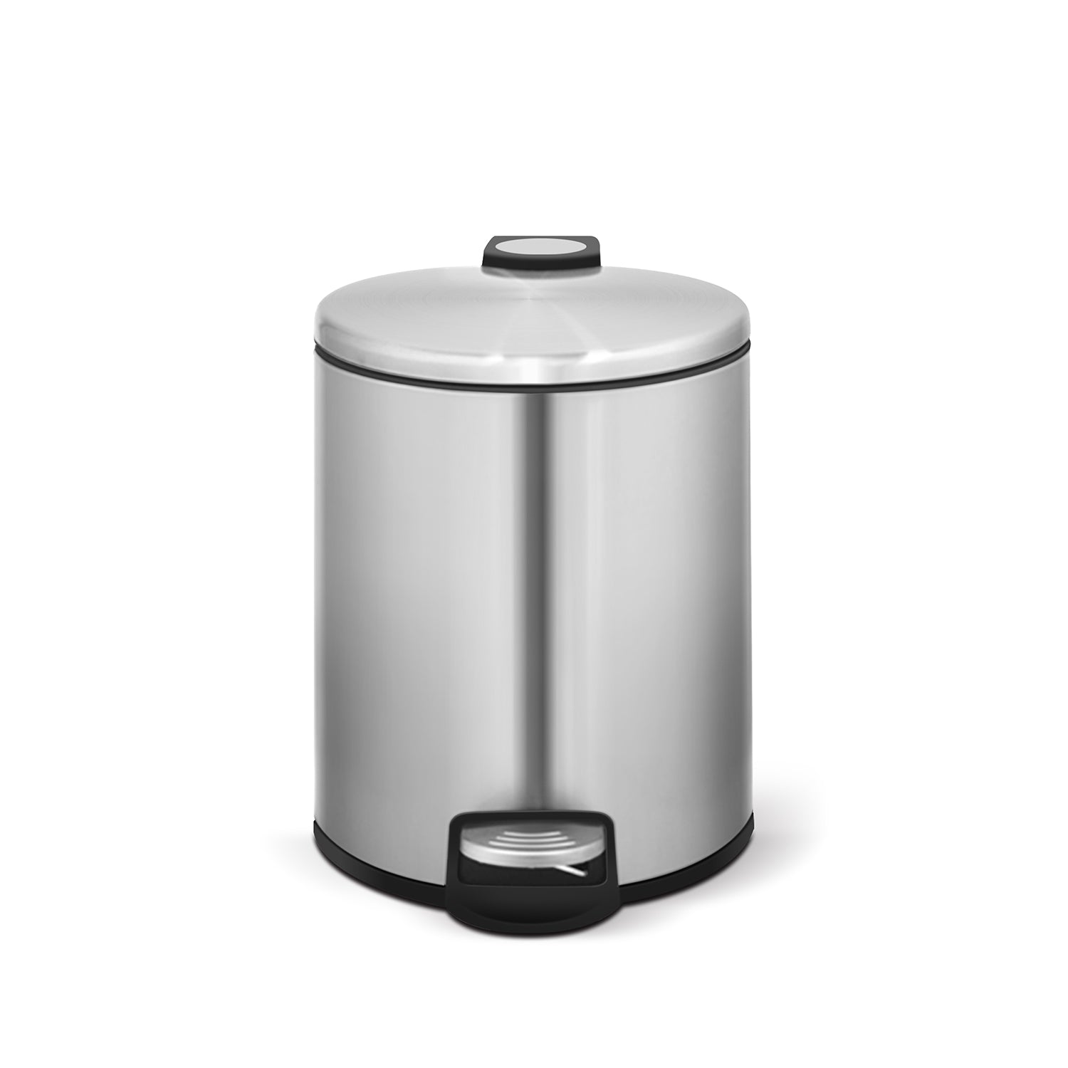 30+5 Liter Stylish Round Shape Stainless Steel Trash Can Combo Thin Lid