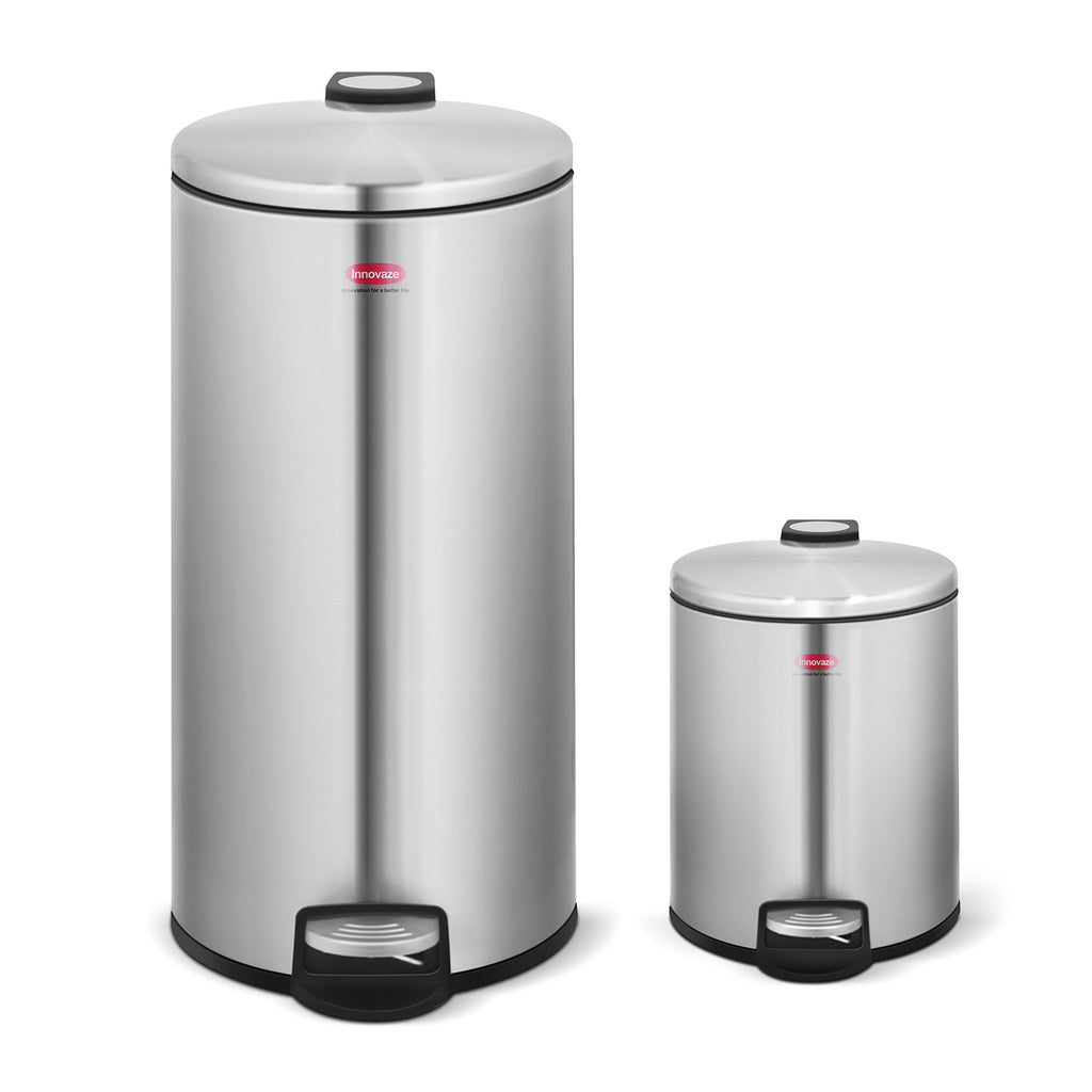 Stainless Steel Step Combo Trash Can